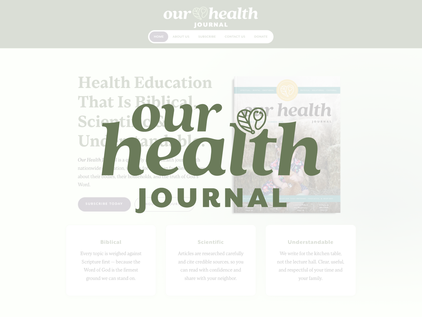 Our Health Journal website